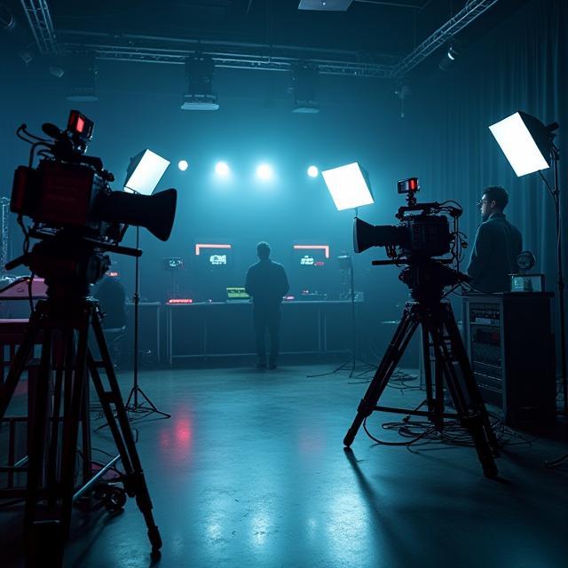 Kamera-Setup mit modernen Filmgeräten